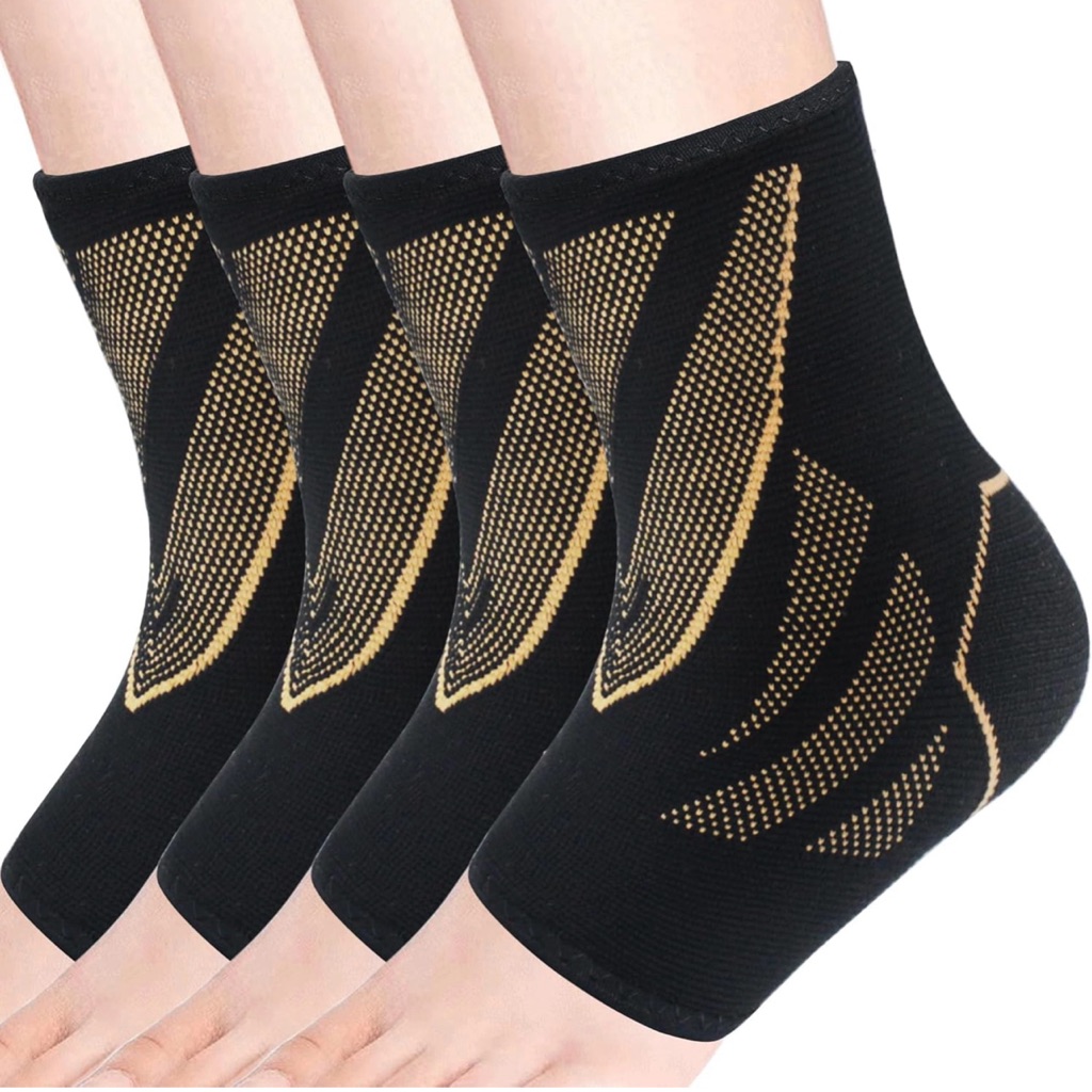 2 Pairs Ankle Brace Size Large Ankle Foot Compression Sleeve Support Brace Socks
